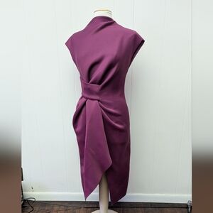 Mulberry High Necked Open Back Scuba Dres By ASOS Size 4